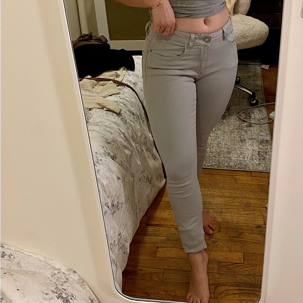 Zara Light Gray Skinny Jeans